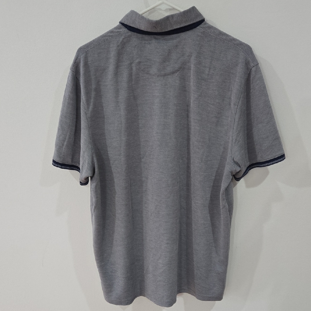 Ted Baker Sz 6 Mens Light Gray Polo Shirt - Picture 4 of 8